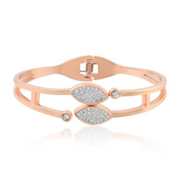 Rose gold imitation diamond kada bracelet women 4