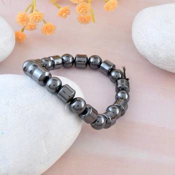 Gun metal stretch bracelet 1