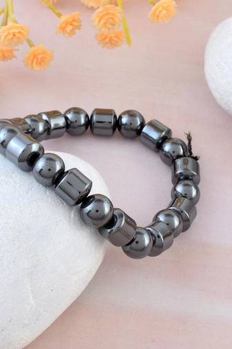 Gun metal stretch bracelet