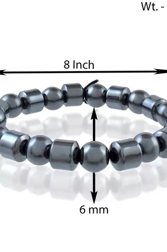 Gun metal stretch bracelet