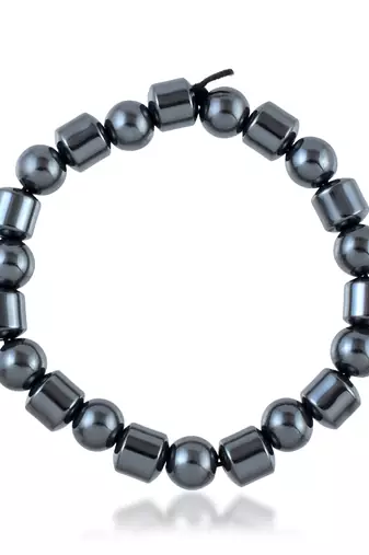 Gun metal stretch bracelet