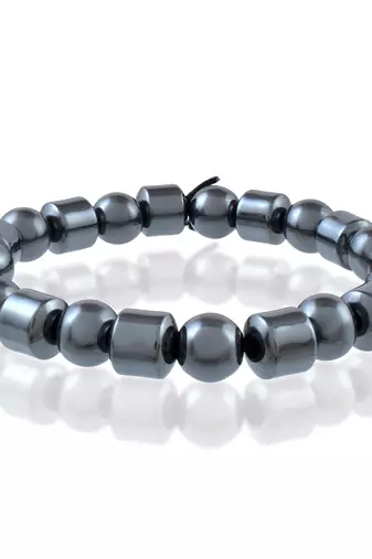 Gun metal stretch bracelet