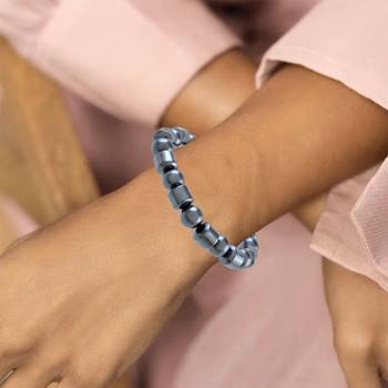 Gun metal stretch bracelet 5