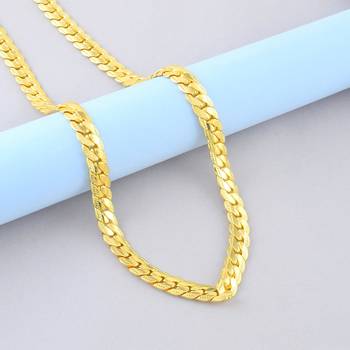 Brass micron gold men necklace chain 1