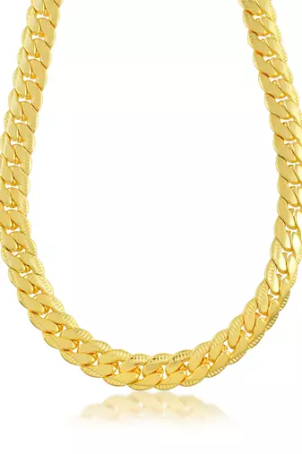 Brass micron gold men necklace chain