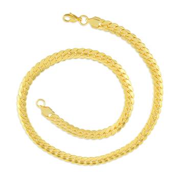 Brass micron gold men necklace chain 3