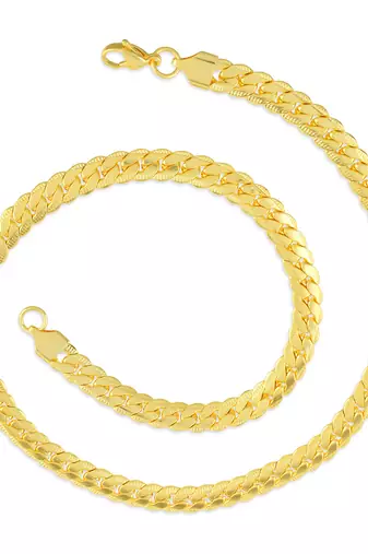 Brass micron gold men necklace chain