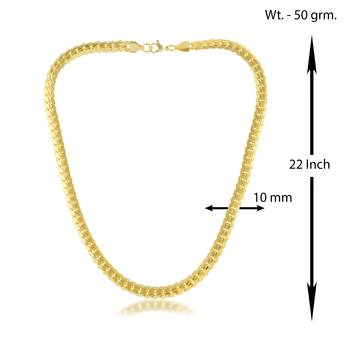 Brass micron gold men necklace chain 4