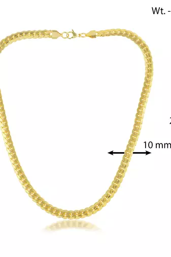 Brass micron gold men necklace chain