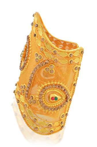 Brass gold plated arm cuff traditional jewellery women