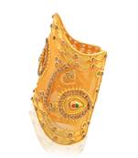 Brass gold plated arm cuff traditional jewellery women