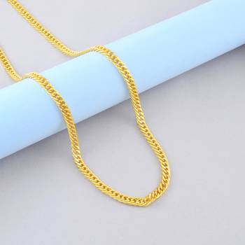 Brass micron gold necklace chain men women 1