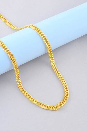 Brass micron gold necklace chain men women