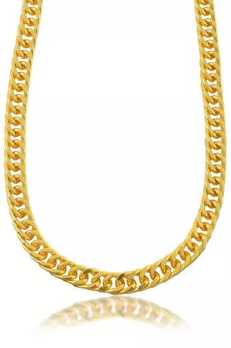 Brass micron gold necklace chain men women