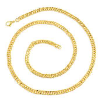 Brass micron gold necklace chain men women 3