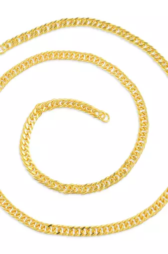 Brass micron gold necklace chain men women