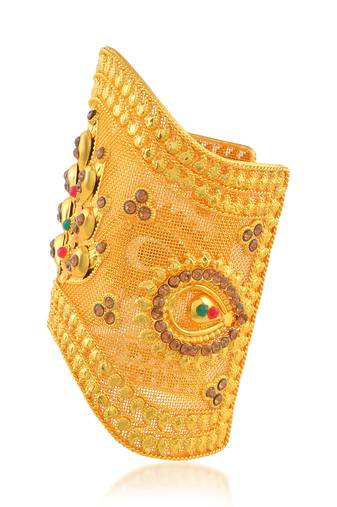 Brass gold plated arm cuff traditional jewellery women