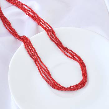 Ruby multi strand necklace for women 1