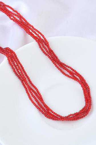 Ruby multi strand necklace for women