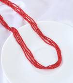 Ruby multi strand necklace for women