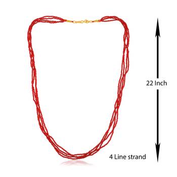 Ruby multi strand necklace for women 3