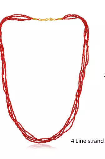 Ruby multi strand necklace for women