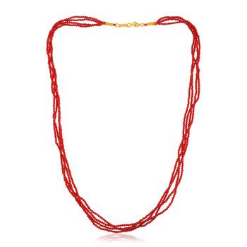 Ruby multi strand necklace for women 4