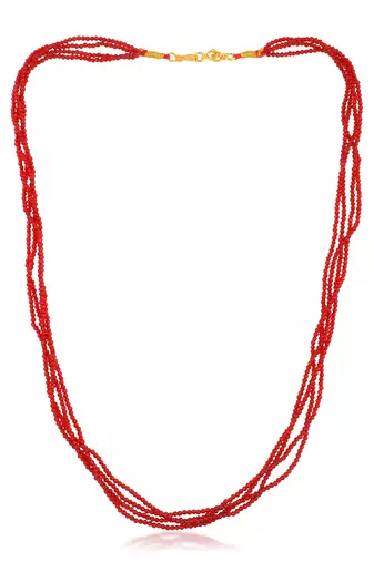 Ruby multi strand necklace for women