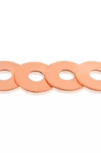 Pure copper hole coins set of 4