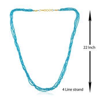 Multi strand turquoise firoza necklace women 3