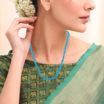 Multi strand turquoise firoza necklace women 5