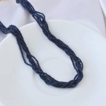 Imitation black diamond multi strand necklace for women 1