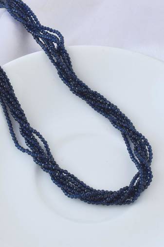 Imitation black diamond multi strand necklace for women