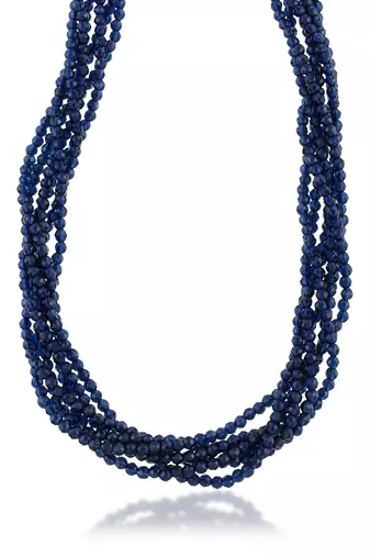 Imitation black diamond multi strand necklace for women