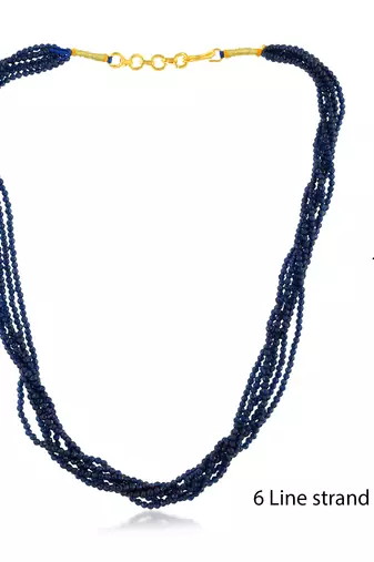 Imitation black diamond multi strand necklace for women
