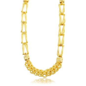 Brass gold thick men necklace chain 2