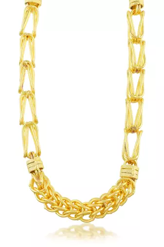 Brass gold thick men necklace chain