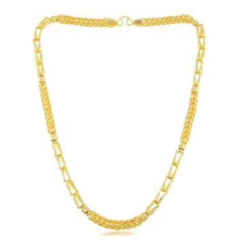 Brass gold thick men necklace chain 3