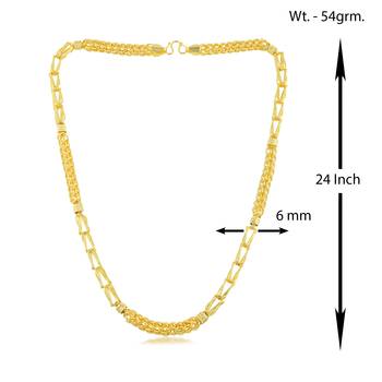 Brass gold thick men necklace chain 4