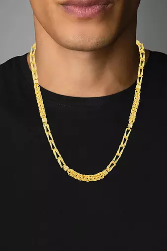 Brass gold thick men necklace chain