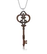 Copper key shaped pendant free size