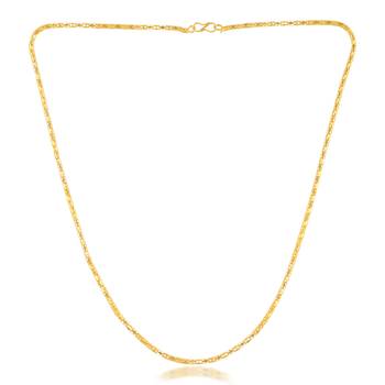 Brass micron gold light weight chain necklace men women 1