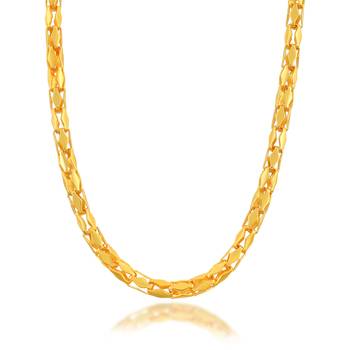 Brass micron gold light weight chain necklace men women 2
