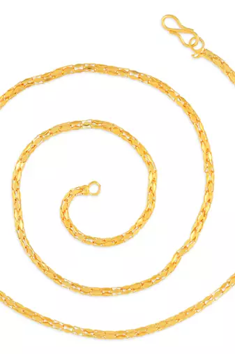 Brass micron gold light weight chain necklace men women