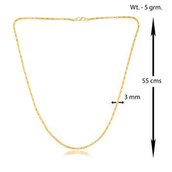 Brass micron gold light weight chain necklace men women 4
