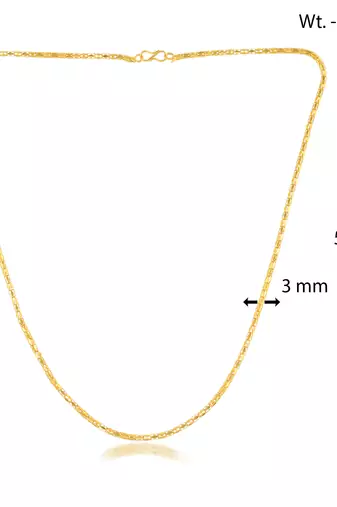 Brass micron gold light weight chain necklace men women