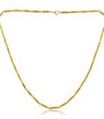 Micron gold 4mm thick rice chain unisex