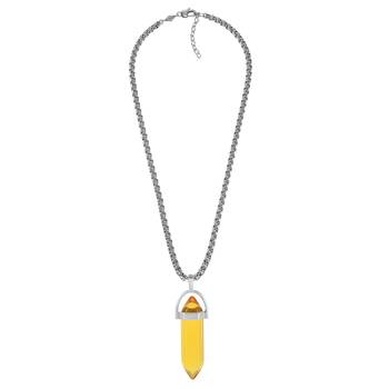 Yellow quartz pencil shaped pendant 3