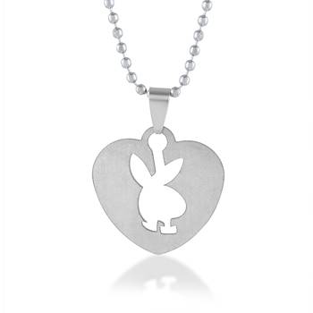 Stainless steel playboy pendant 2