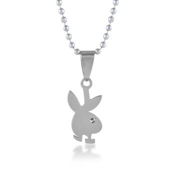 Stainless steel playboy pendant 3